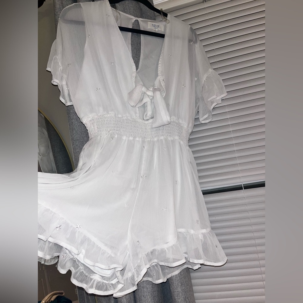 Peach Love California White Romper